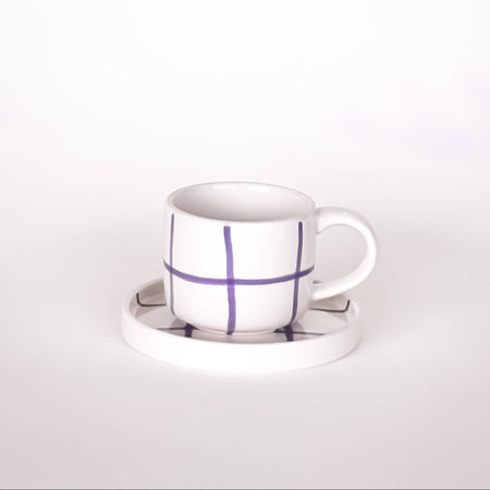 Tasse espresso et soucoupe palazzo violet
