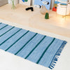 Tapis de couloir Rayé bleu