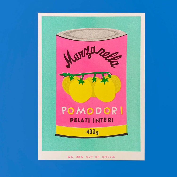 Affichette risographie 'Can of Pomodori'
