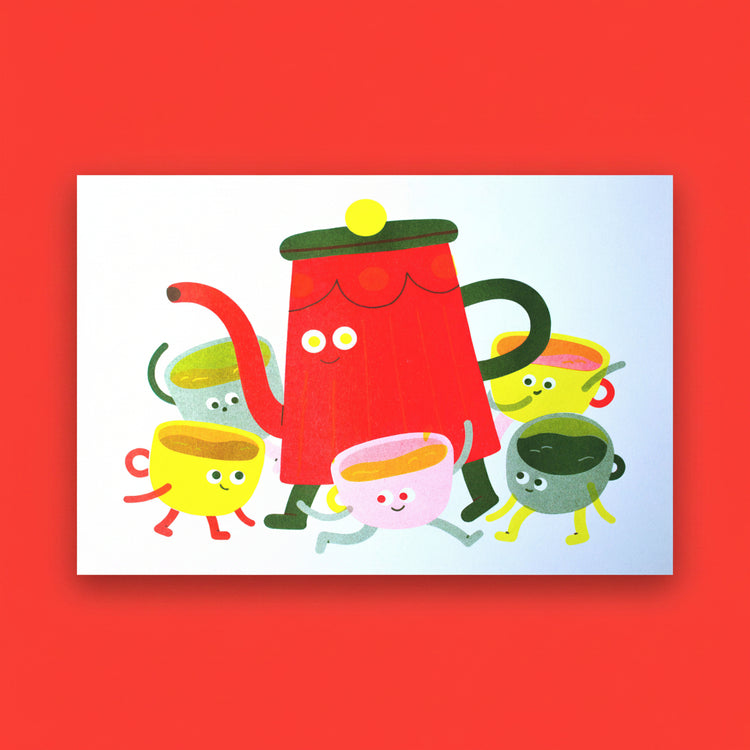 Affiche risographie 'Put The Kettle On'