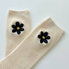 Embroidered Daisy Socks [Various Colors]
