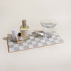 Lin glass decorative tile tray [as is] 