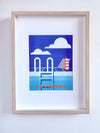 Affiche risographie 'La Piscina'