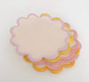 Assiette fleur en céramique [couleurs variées]