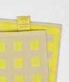 Linge à vaisselle carrés jaunes