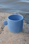 Tasse anse coquillage bleue