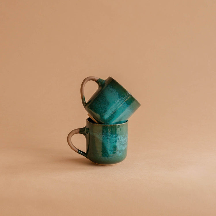 Tasse en grès Émeraude