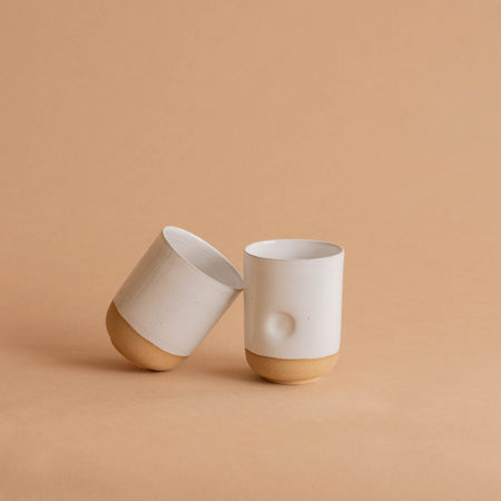 Gobelet en grès Blanc