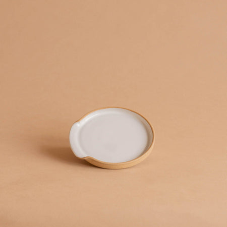 Repose cuillère en grès Blanc