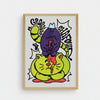 Affiche risographie 'Monsieur Grognon'