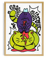 Affiche risographie 'Monsieur Grognon'