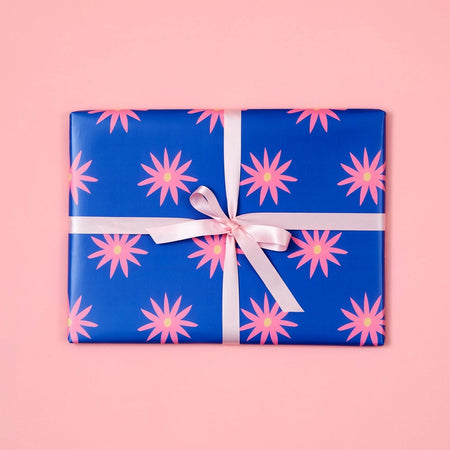 Pink Flowers Wrapping Paper 