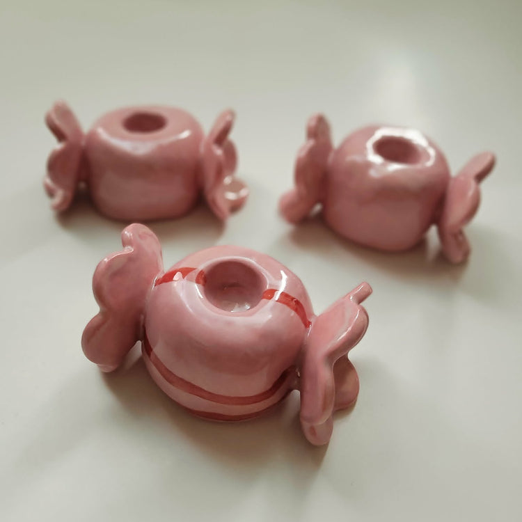Bougeoir Bonbon rond en céramique
