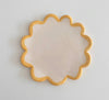 Assiette fleur en céramique [couleurs variées]