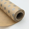 Rouleau de papier d'emballage pois argent 30pi