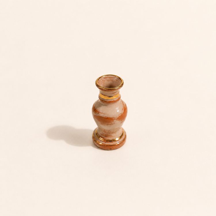 Mini vase blanc et or [modèles variés]