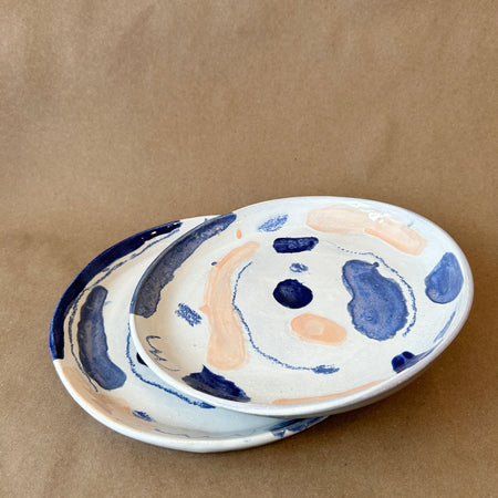 Medium abstract ceramic plate no.115 