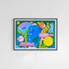Affiche risographie 'Fishies'
