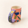 Tasse rose en céramique Fleurs