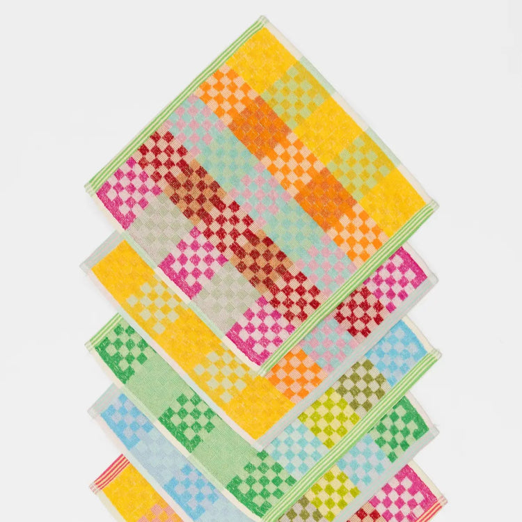 Ensemble de 2 débarbouillettes Damier