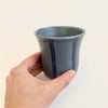 Small stoneware vase / goblet with stripes