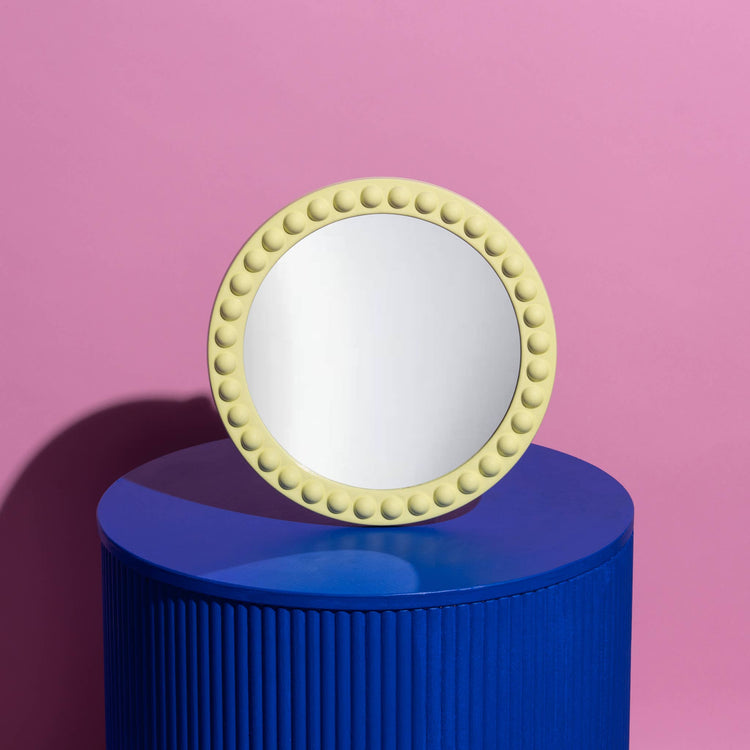 Miroir rond Peninsula jaune