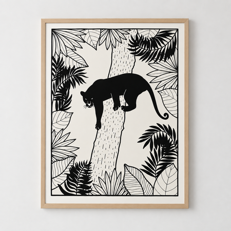 Affiche sérigraphiée 'Panthère'