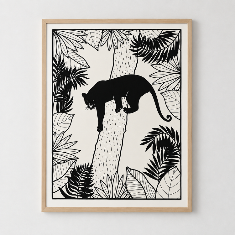 Affiche sérigraphiée 'Panthère'