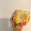 Tasse en céramique rétro florale [tel quel]