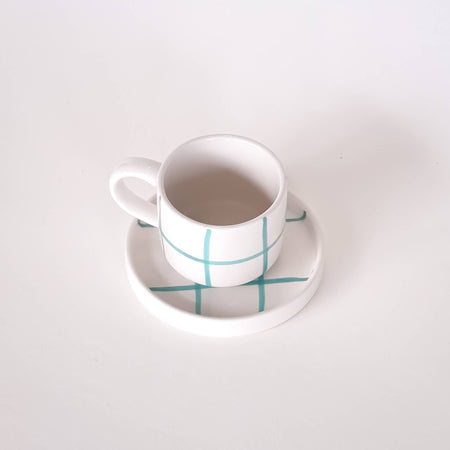 Tasse espresso et soucoupe amalfi menthe