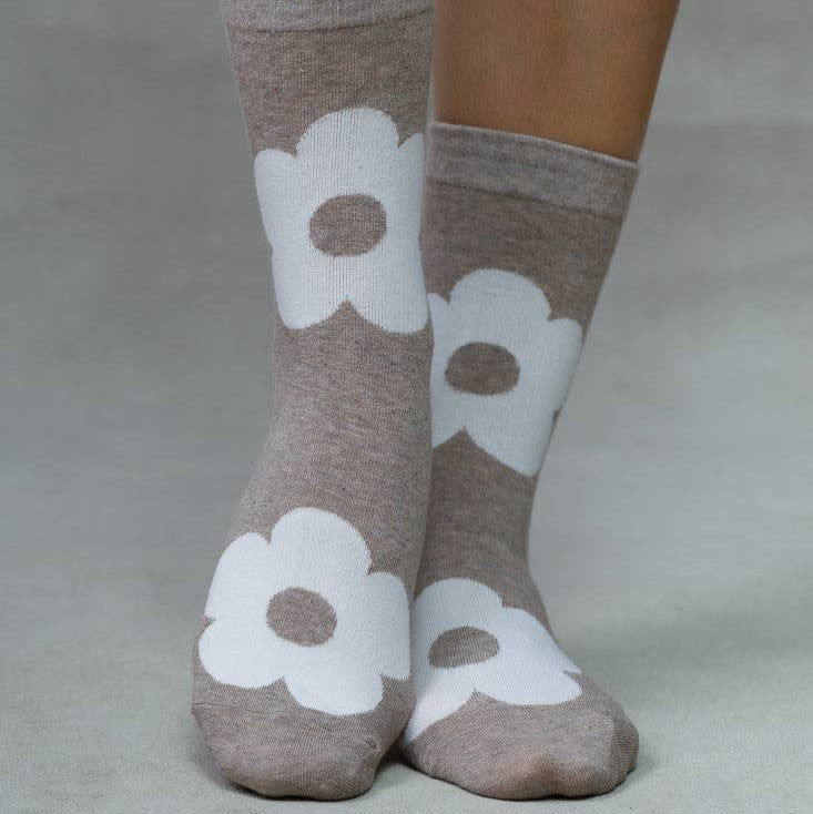 Chaussettes Grandes fleurs [couleurs variées]