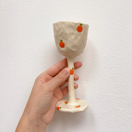 Coupe à vin Tangerine en céramique