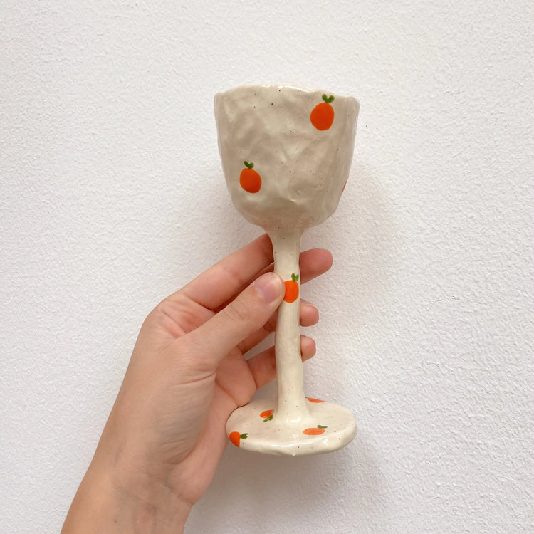 Coupe à vin Tangerine en céramique