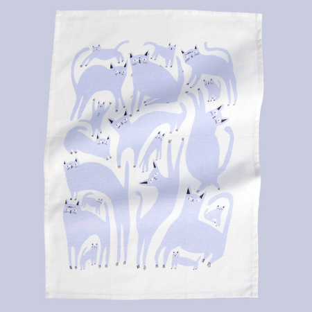 Lavender Cats Dish Towel