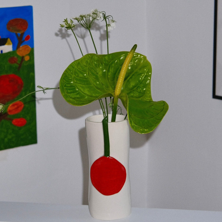 Simple Cherry Porcelain Vase