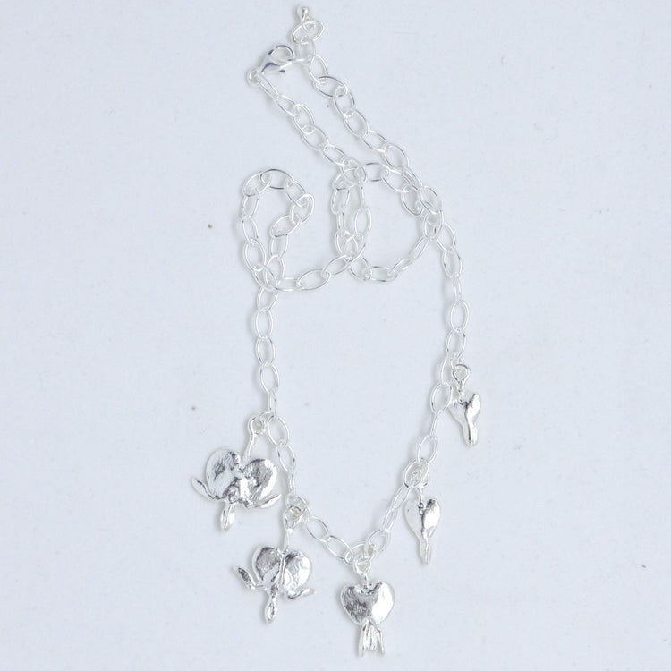 Bleeding Hearts Charm Necklace