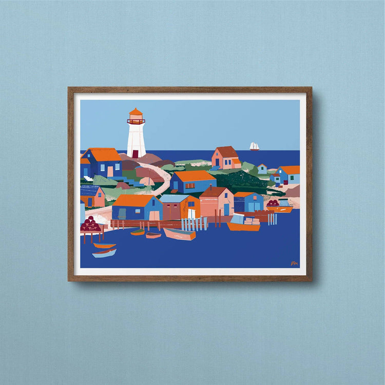 Affiche 'Village de pêcheurs'