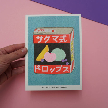 Affichette risographie 'Tin Can of Sakuma Drops'