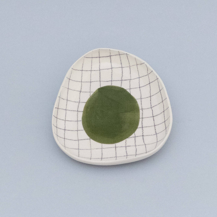 Assiette en céramique Grille