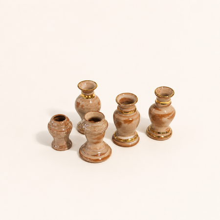 Mini vase blanc et or [modèles variés]