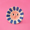 Ceramic empty pocket plate 'Happy Sun Bleu' 
