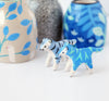 Small ceramic sculpture Blue &amp; green Tiger