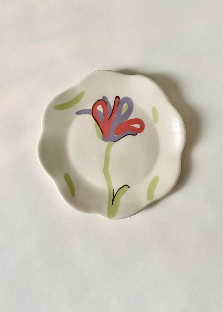 Lavender and rose floral plate [various sizes]