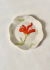 Assiette florale tangerine et rose [formats variés]