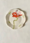 Assiette florale tangerine et rose [formats variés]