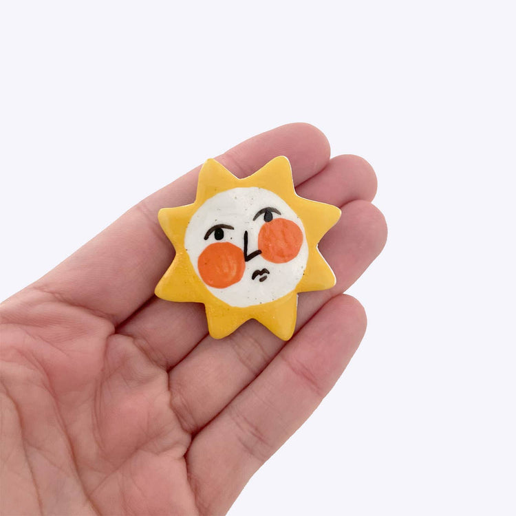 Broche en céramique Soleil d'été