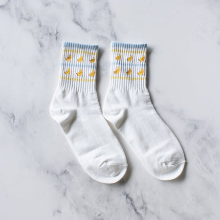 Chaussettes blanches - bananes