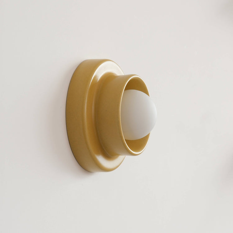 Luminaire Q en céramique jaune
