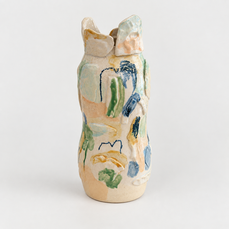 Grand vase sculptural pastel