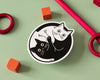 Autocollant Chats Yin Yang